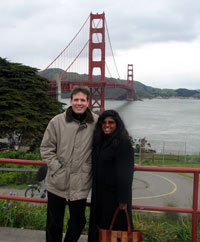 Johann & Sandra at the Golden Gate Bridge in San Francisco