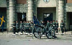 Guards at the Royal Castle in Stockholm Sweden