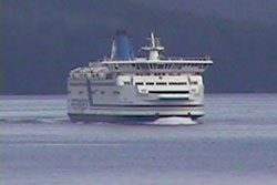 A Yacht rests in Victoria's Inner Harbour